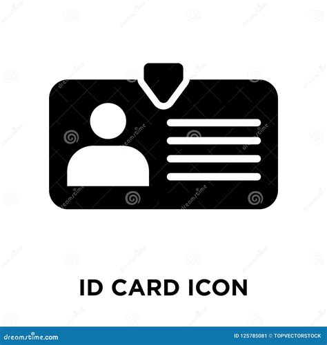 Id Card Icon Vector Isolated On White Background Logo Concept O Stock