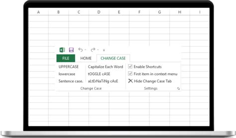 There are also some programs that support the ability to change the case of text that has already been typed. Change Case Excel Add-In | Aneejian