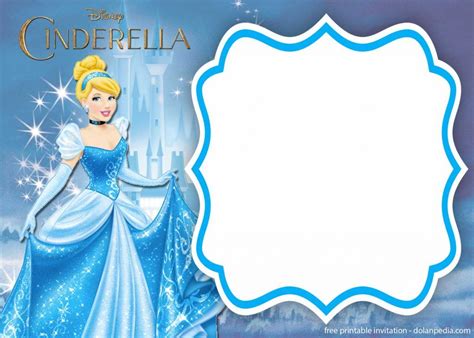 Cinderella Birthday Invitations Free Template Printable Templates