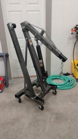 The 1/4 inch hardened steel chain is equipped. Pittsburgh Automotive 1 Ton Foldable Shop Crane / Engine Hoist - $150 (Madison - East) | Tools ...