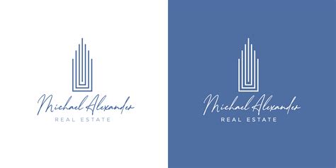 Professional Masculine Real Estate Agent Logo Design For Michael