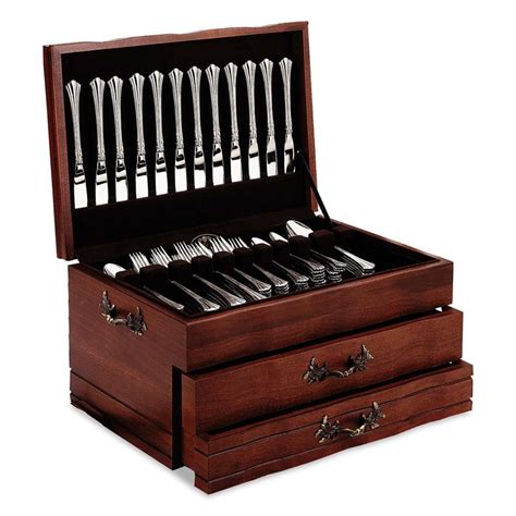 chest barton reed flatware drawer provincial storage silverware mahogany capacity box cabinet cherry american manufacturer amazon tablewaregallery