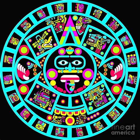 The Mayan Calendar Painting By Wood Hill Fine Art America