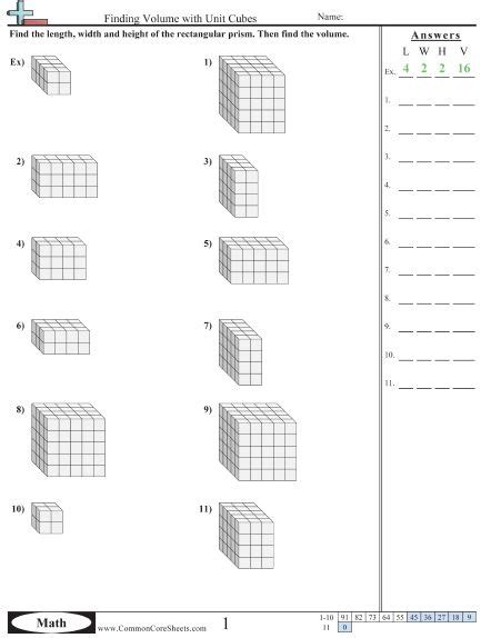 Volume Cube Worksheets For 5th Grade | Volume worksheets, Volume math