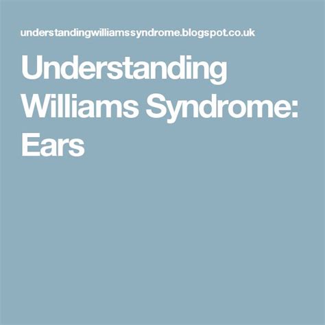This condition is characterized by mild to moderate intellectual disability or learning problems, unique personality. 29 best images about Williams Syndrome! on Pinterest | Chd ...