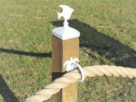 Sea Turtle Nautical Rope Fence Holders Rope Loops Fence Rope Etsy In