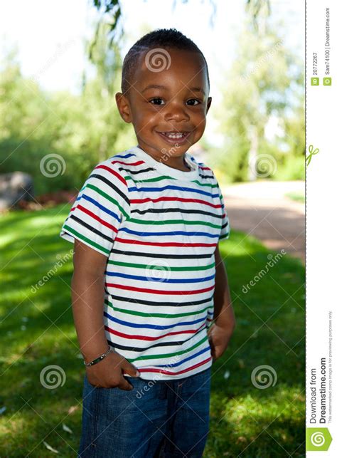 Cute Little African American Baby Boy Smiling Royalty Free Stock