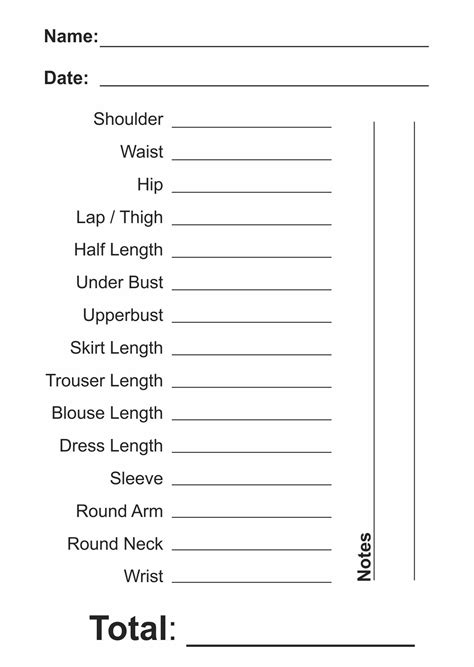 Tailors Measurement Book A5 A6 Sizes Set Of 4 Booklets Cne Graphics