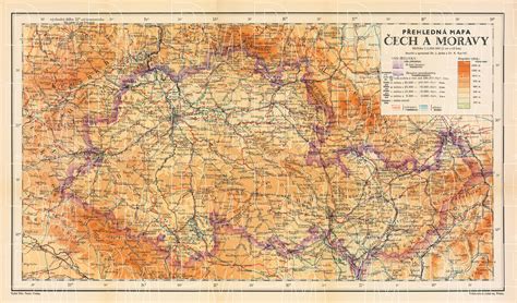 Old Map Of Czechia And Moravia In 1913 Buy Vintage Map Replica Poster