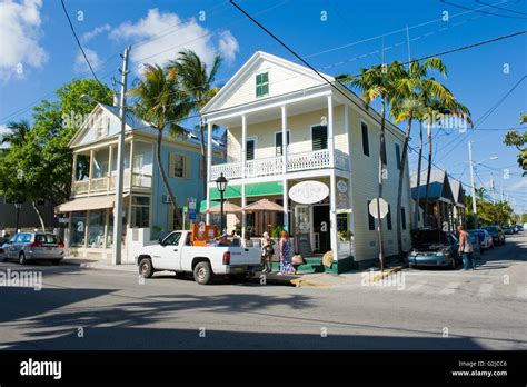 Key West Florida Usa May 01 2016 Typical Florida Houses In Stock