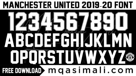 Manchester United 2019 20 Football Team Font Free Download By M Qasim