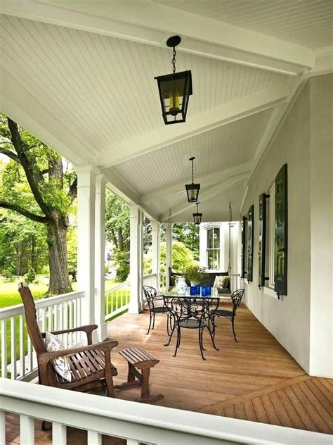 Stained Beadboard Porch Ceiling Love The Bead Board Ceiling With Can