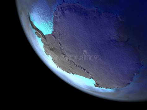 Antarctica From Space Stock Illustration Illustration Of Cities