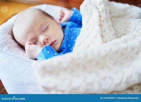 Adorable Baby Girl Sleeping In The Crib Stock Photo Image Of Nursery