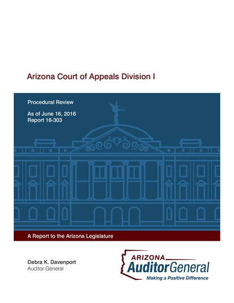 Procedural Review Arizona Court Of Appeals Division I 2016 Arizona