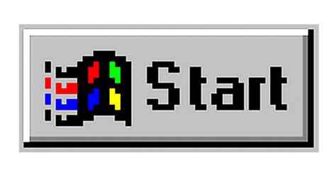 Startbutton Windows Windows98 Sticker By Senshiseraphim