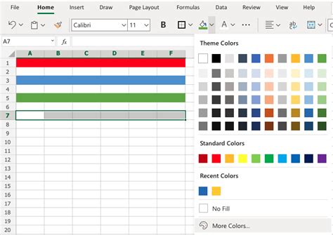 Code Of Colors In Excel