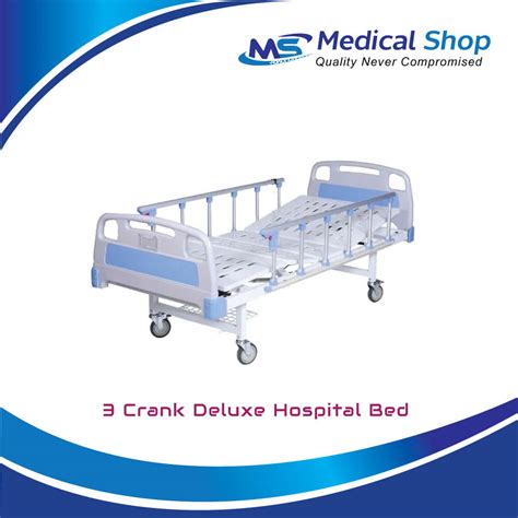 Best Quality 3 Crank Manual Hospital Bed At Home Use Medical Shop Bd