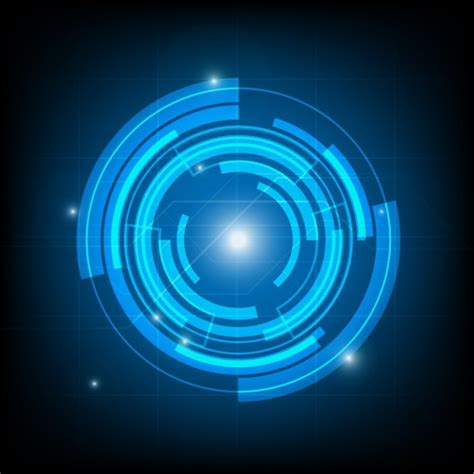Circular Technological Background Vector Free Download