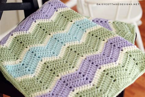 Easy Chevron Blanket Crochet Pattern Daisy Cottage Designs