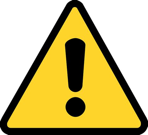 Uyarı Sarı Dikkat Ünlem Pixabayda ücretsiz Vektör Grafik Pixabay