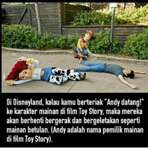Di Disneyland Kalau Kamu Berteriak Andy Datang Ke Karakter Mainan