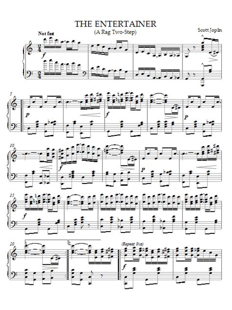 Download as pdf or read online from scribd. The Entertainer Noten | Scott Joplin | Klavier solo