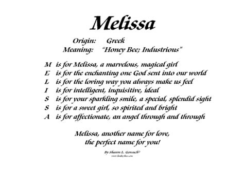 Meaning Of Melissa Lindseyboo