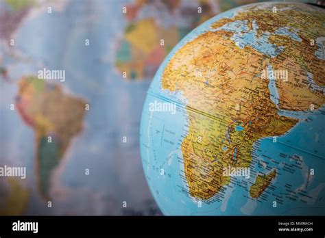 Lafrique Et Moyen Orient Carte Sur Un Globe Terrestre Avec En Arrière