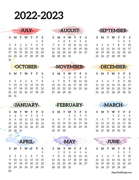Calender Template Printable Yearly Calendar Cute Calendar Print