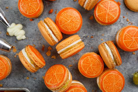 Orange Macarons Easy Step By Step Recipe Chelsweets