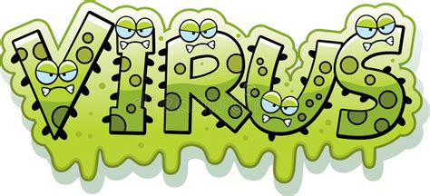 Learn the definition of a virus. Cartoon Slimy Virus Text stock vector. Illustration of ...