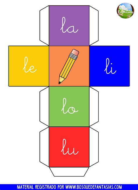 Este juego sirve para mejorar el cálculo mental. Dados de SÍLABAS recortables para niños de primaria