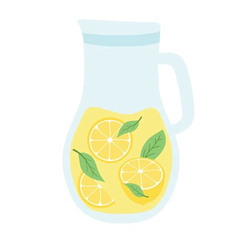 Jug With Lemonade Lemonade With Lemon Slices And Mint Homemade Drink