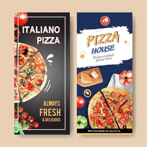 Diseño De Volante De Pizza Con Tomate Pizza Queso Ilustración