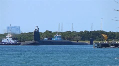 British Submarine Hms Vengeance Docks At Port Canaveral Florida Youtube