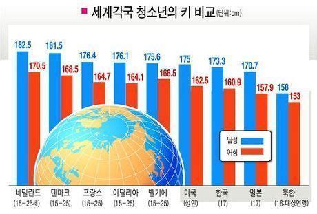 우리나라 평균 다리 길이,남녀 평균키 '한국 남자 평균키,한국 여자 평균키' :: Happy Box