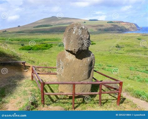 Statues Of Gods Of Easter Island Stock Photo Image Of South