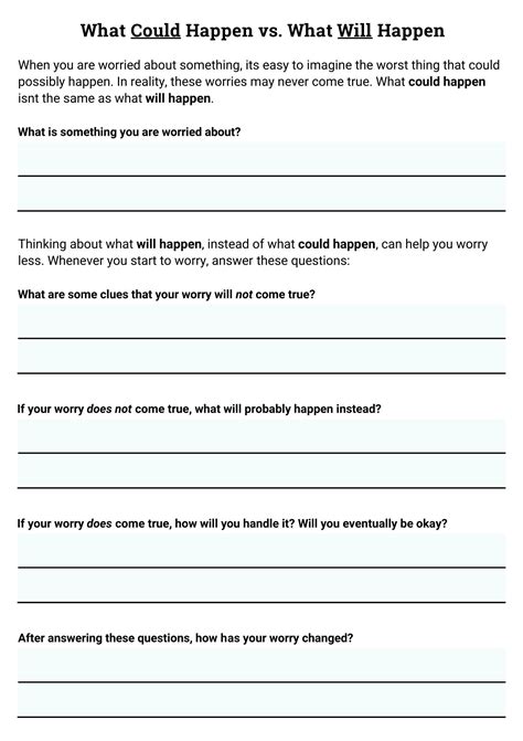 Free Printable Therapy Worksheets Free Printable Templates