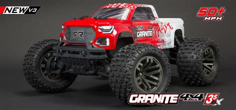 Arrma 110 Granite 4x4 V3 3s Blx Brushless Monster Truck Rtr Red Jj
