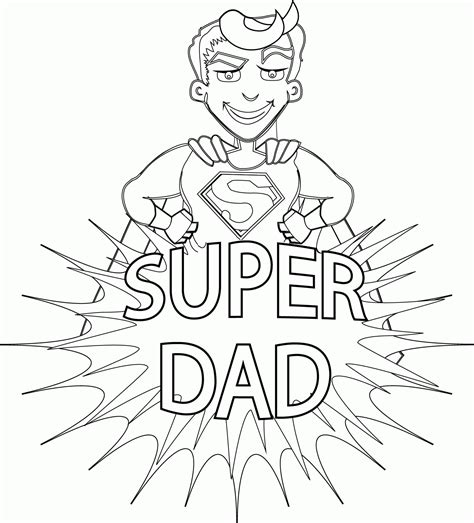 Dad Printable Coloring Pages