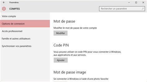 Windows 10 Créer Un Mot De Passe Image Ou Un Code Confidentiel