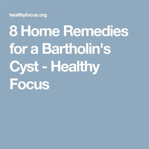 8 Home Remedies For A Bartholins Cyst Healthy Focus Bartholins