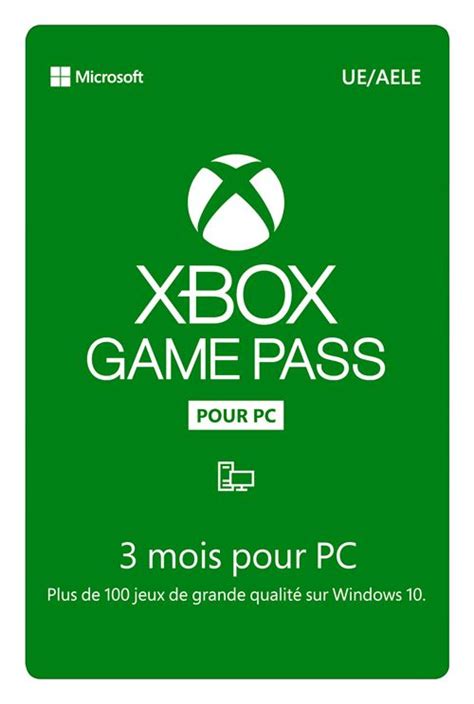 Code De Téléchargement Xbox Game Pass Pour Pc 3 Mois Dabonnement