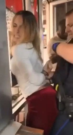 Shocking Moment Drunk Woman Grinds On Cop Arresting Her