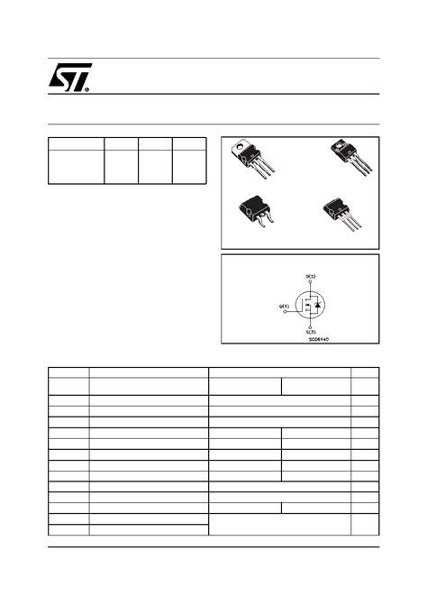 Stp Nf L Datasheet Pages Stmicroelectronics N Channel V