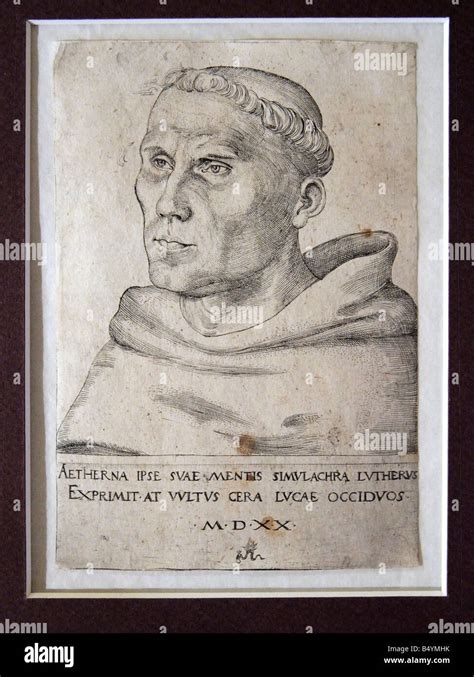 Portrait Of Martin Luther By Lucas Cranach The Elder 1520 Stock Photo