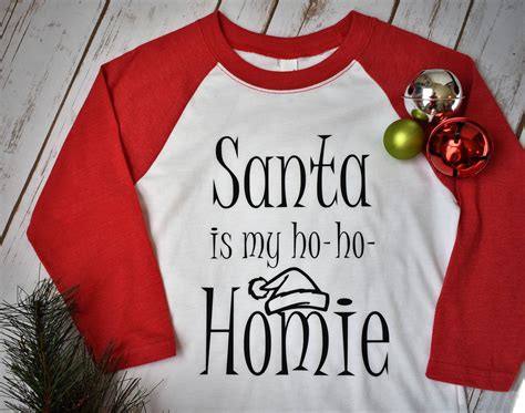 Kids Christmas Shirts Santa Is My Homie Shirt Cute Etsy