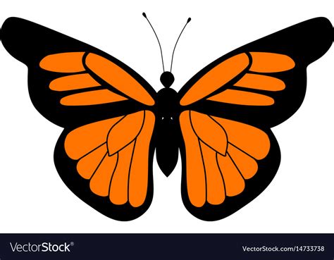 Monarch Butterfly Royalty Free Vector Image Vectorstock
