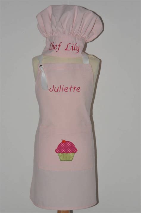 X 60cm brodé pizzaiolo apres achat donnez moi par message le prenom a broder. Ensemble Tablier de cuisine avec toque enfant personnalisé ...